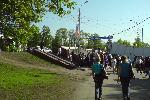 Утро. На работу. Не я. Я в Солнечногорск (~55 км от Москвы)