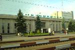 Остановка в Хмельницком. Тут не видно, но электронные часы на табло показывают даже секунды